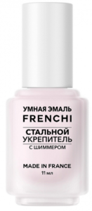 Средство для ногтей Frenchi Умная эмаль Укрепитель Стальной с шиммером д/ногтей 11мл 4610095952656