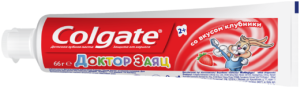 Зубная паста детская Colgate Доктор заяц со вкусом клубники (2+) 50 мл 4606144005374