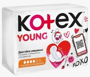 Прокладки гигиенические для девочек-подростков КОТЕКС ЯНГ 8 шт 5029053585017