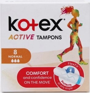 Тампоны гигиенические  КОТЕКС НОРМАЛ Active  8шт 5029053564517