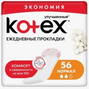 Прокладки Ежедневные КОТЕКС  Нормал Део 56 шт. 5029053548098