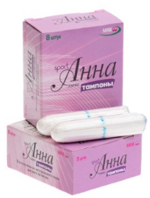 "Анна" Тампоны  ЛЮКС  mini серия SPORT 8 шт. 4603742000862