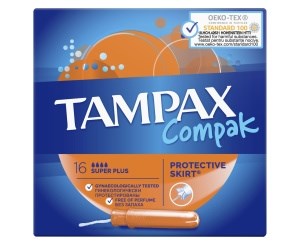 Тампоны Tampax Compak Super Plus с аппликатором, 16шт 4015400219620