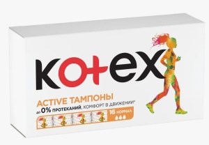 КОТЕКС Тампоны 16шт ЭКТИВ НОРМАЛ   *12* 5029053564494
