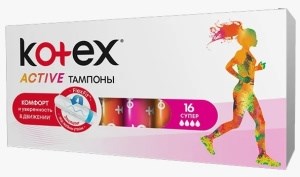КОТЕКС Тампоны 16шт ЭКТИВ СУПЕР    *12* 5029053564500