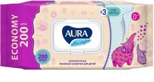 Влажные салфетки Aura Детские Ultra Comfort  200 шт. 4752171003095