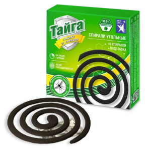 Спирали  от комаров ТАЙГА УГОЛЬНЫЕ    10шт   *30 4607017946862