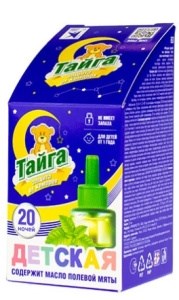 Жидкостной наполнитель от комаров детский ТАЙГА 20 ночей 4607017948132