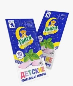Пластины Тайга Детские  от комаров 10 шт 4607017948125