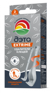 ДЭТА  Удалитель клещей для людей и животных  набор 2 шт 4602666790804