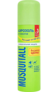 МОСКИТОЛЛ   Аэрозоль "Универсальная защита" от комаров 150 мл *12* 4650056490612