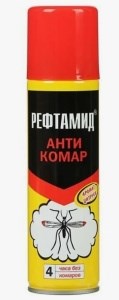 Аэрозоль от комаров Рефтамид Антикомар 145 мл 4600171025503