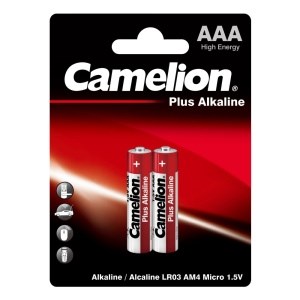 Camelion Plus Alkaline ААА щелочная батарейка, 1.5В 2шт  LR03-BP2 0873999000050