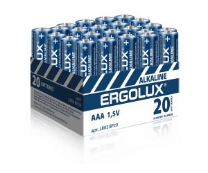 Ergolux Alkaline BP20 LR03 (ПРОМО, LR03 BP20, мизинчиковая батарейка  ААА 1.5В) 4895117894262