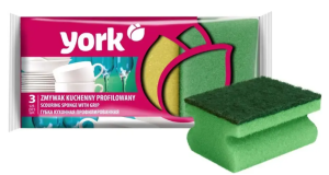 Губки для посуды York Профилированные 3 штуки 5903355000273