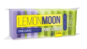 LEMON MOON губки для посуды ЗАЩИТА МАНИКЮРА 96х64х42 5шт (36) 4607809513227