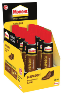 Клей для обуви Момент Марафон водостойкий 30 мл 4600611216034