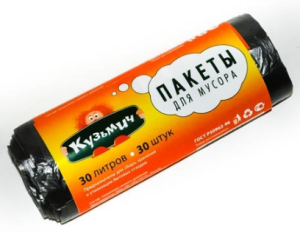 Пакеты для мусора Кузьмич 30 л 30 штук 4606440094058