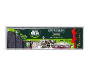 Master FRESH Губки для мытья посуды XL (bubble-поролон), 10шт. BLACK 4620739984035