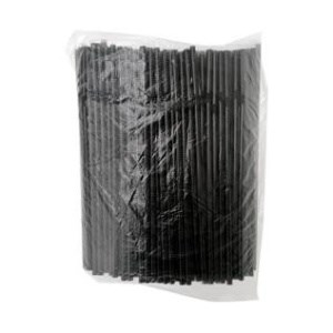 Трубочки для коктейлей 210 мм, d5 мм, черные с гофроизгибом, 250 шт/упак 4605033342696