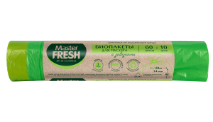 Master FRESH пакеты д/ мусора с завязками 60л 10шт биоразлагаемые (салатовые) 14мкм 4620739980204