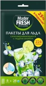 Пакеты для льда Master FRESH Самозакрывающиеся с гидроклапоном 28 ячеек 8 листов 4620739975293