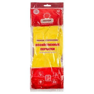Перчатки хозяйственные ТЕХТОР Premium из латекса размер M 4607135110220