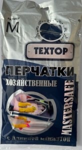 ТЕХТОР Перчатки хозяйственные Mastersafe с длинной манжетой, "М" 4607135112118
