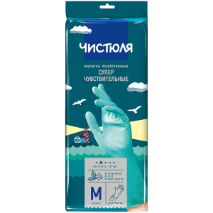 Перчатки Чистюля хозяйственные легкие прочные размер M 4601892008288