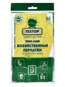 ТЕХТОР  Перчатки хозяйственные Turbo Clean c х/б напыл.,( М) 4607135110817