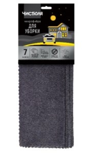 Салфетки из микрофибры для уборки дом-авто Чистюля  мультипак 7 шт 4601892010663