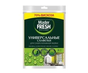 Master FRESH Салфетки д/ уборки  вискозные универсальные 3 шт. (30*38 см) 4620739971004
