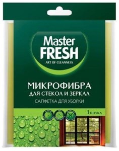 Салфетка для уборки Master FRESH Микрофибра для стекол и зеркал 30 х 30 см 4620739971073