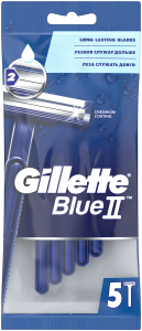 Станок для бритья одноразовый Gillette Blue II  5 штук 7702018849031