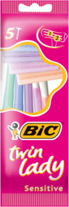 Одноразовый станок для бритья Bic Twin Lady Sensitive женский 5 штук 3086127500934