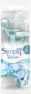Станок для бритья женский одноразовый Gillette Simply Venus(2)  2 штуки 3014260248642