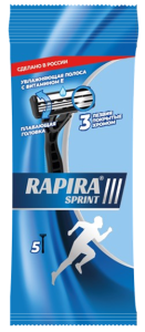 Одноразовый мужской бритвенный станок Rapira Sprint 3 4601236001661