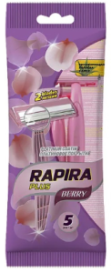 Одноразовый cтанок для бритья Rapira Berry Plus 5 штук 4601236001203