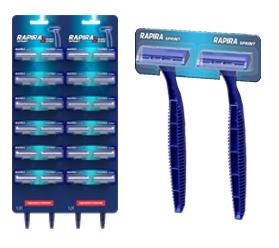 Одноразовый cтанок для бритья Rapira Sprint на дисплее 1 шт 4601236001111