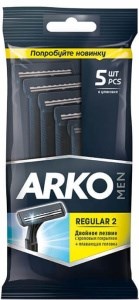 Одноразовый станок для бритья Arko Men Стандарт 2 лезвия 5 штук 8690506414146
