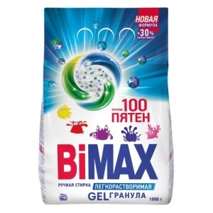 Стиральный порошок BiMAX 100 Пятен для ручной стирки 1800 г 4604049088744