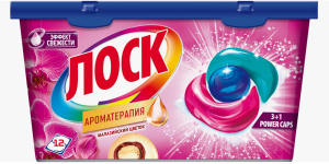 Капсулы для стирки Лоск  Малазийский цветок  12 шт 4640013275628