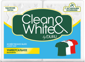 Хозяйственное мыло Duru Clean&White Универсальное 2 штуки 120 г 8690506521875