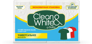Хозяйственное мыло Duru Clean&White Универсальное 4 штуки 120 г 8690506521899