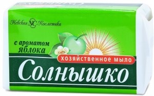 Хозяйственное мыло Невская косметика Солнышко с ароматом яблока 140 г 4600697111469