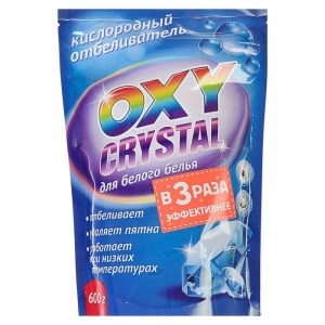 Кислородный отбеливатель Oxy crystal для белого белья 600 г. 4607017942215