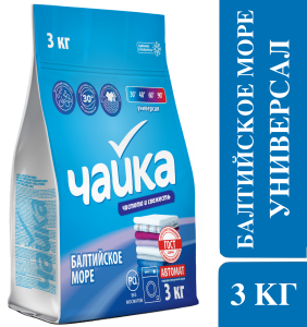 Стиральный порошок Чайка Универсал Балтийское море 3 кг 4814628002140