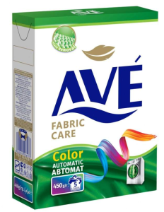 AVE Порошок стиральный автомат для стирки цветных вещей 450г 6260010536973
