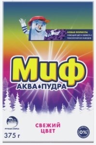 Стиральный порошок Миф Морозная свежесть для ручной стирки 375 г 8001841677798