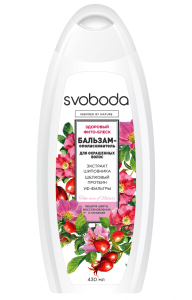 СВ Бальзам  SVOBODA Шёлк/шиповник д/окрашенных волос фл.     430 мл  *15 4600936231606